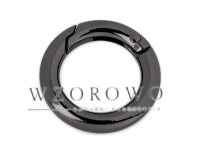 Karabińczyk okrągły / kółko otwierane Ø18 mm czarny nikiel