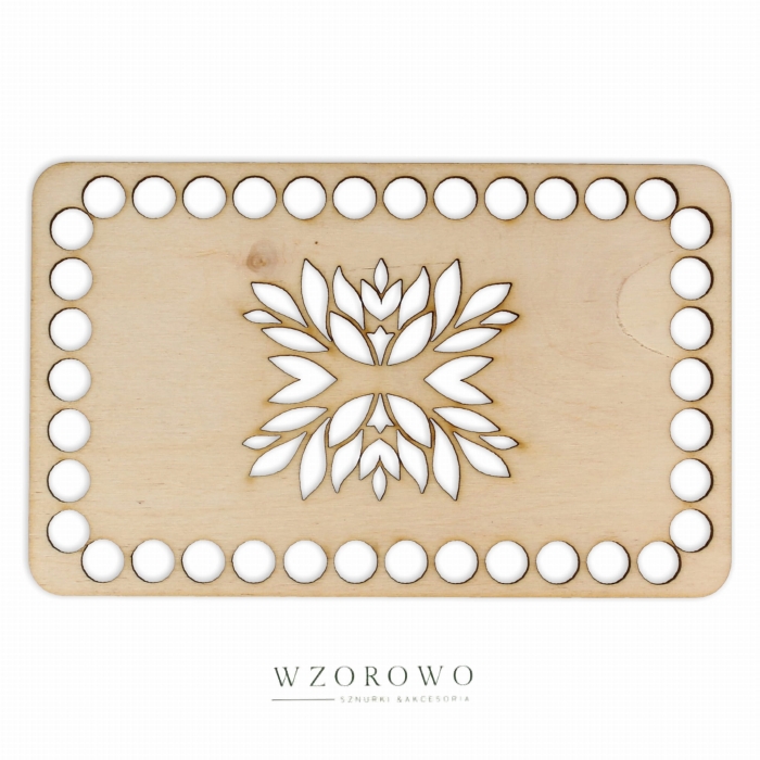 Prostokątna baza ażurowa - szydełkowanie 17x10,5cm
