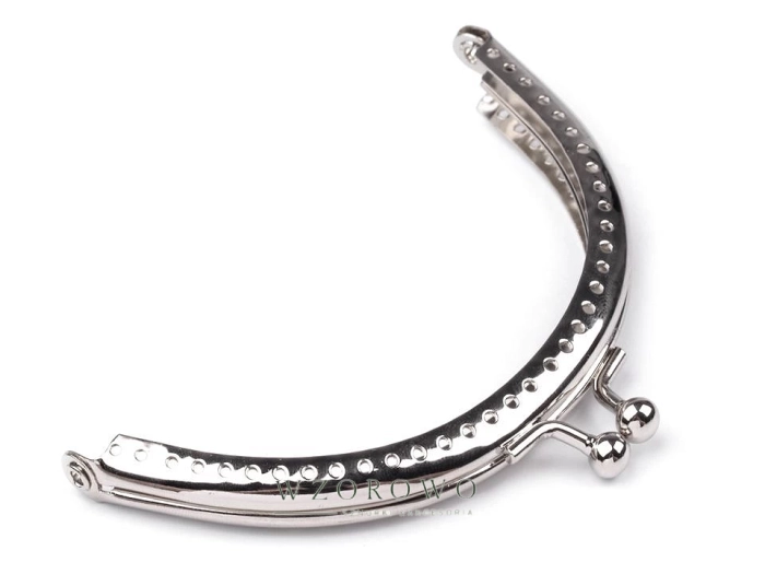 Bigle do portmonetki 10,3x 12 cm rama do przyszycia srebrny