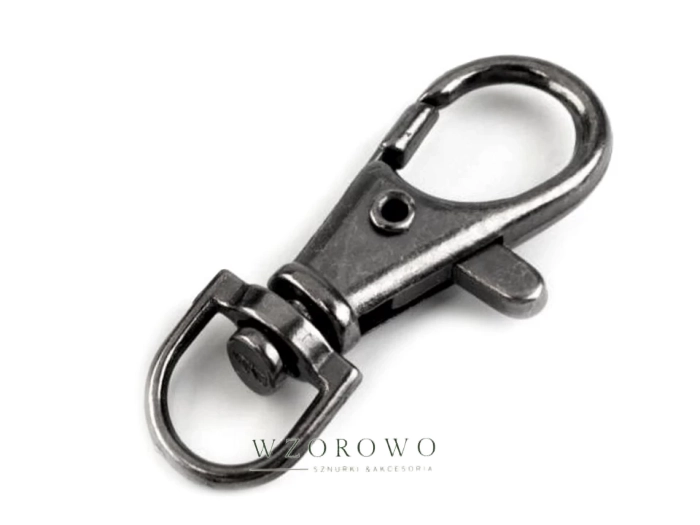 Karabińczyk metalowy 10 mm czarny nikiel