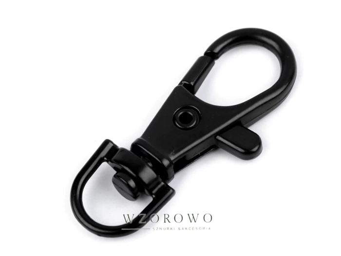 Karabińczyk metalowy 10 mm czarny 