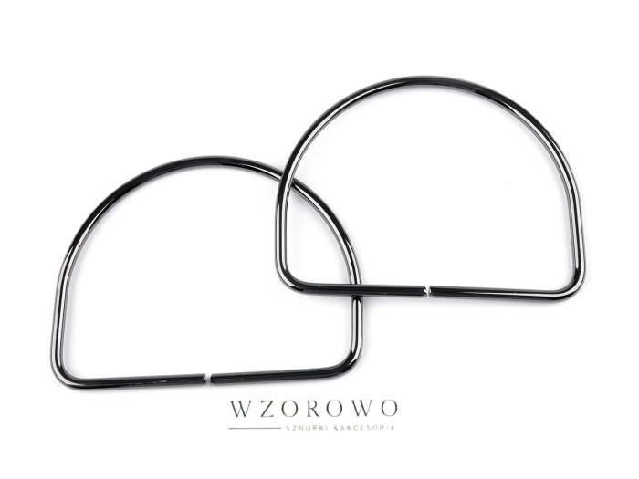 Ucha metalowe do torby 10,5x13 cm czarny nikiel 