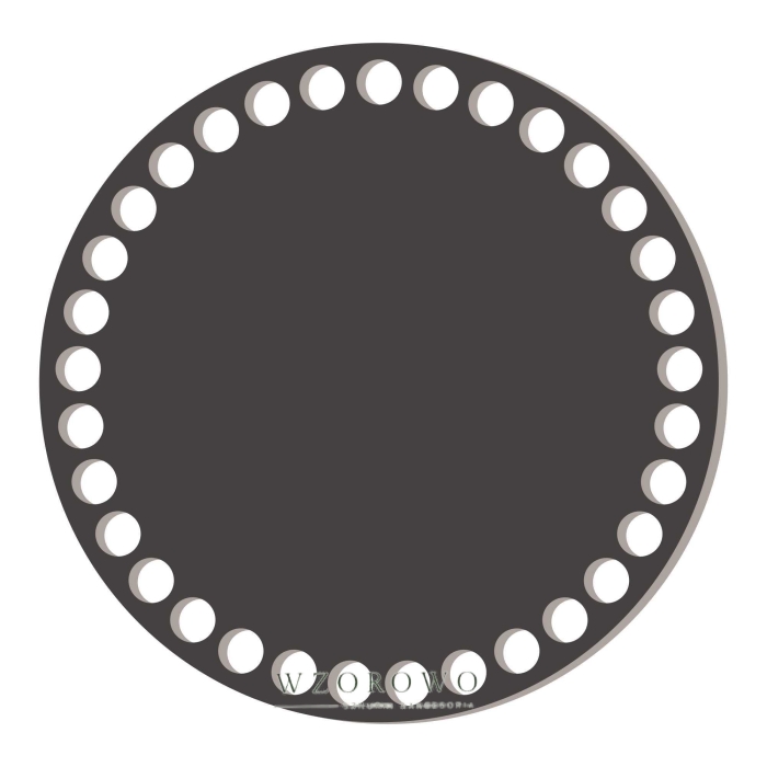 Baza koszyka - koło 15cm- czarny HDF