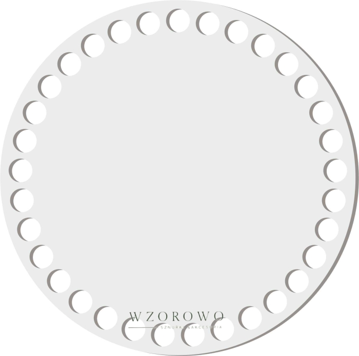 Baza koszyka - koło 15cm- biały HDF