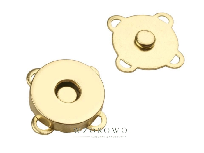 Zapięcie magnetyczne do przyszycia kolor złoty