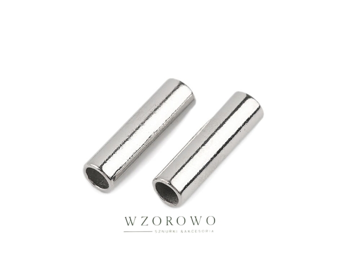 Końcówka metalowa do sznurka Ø5 mm kolor nikiel 2szt.