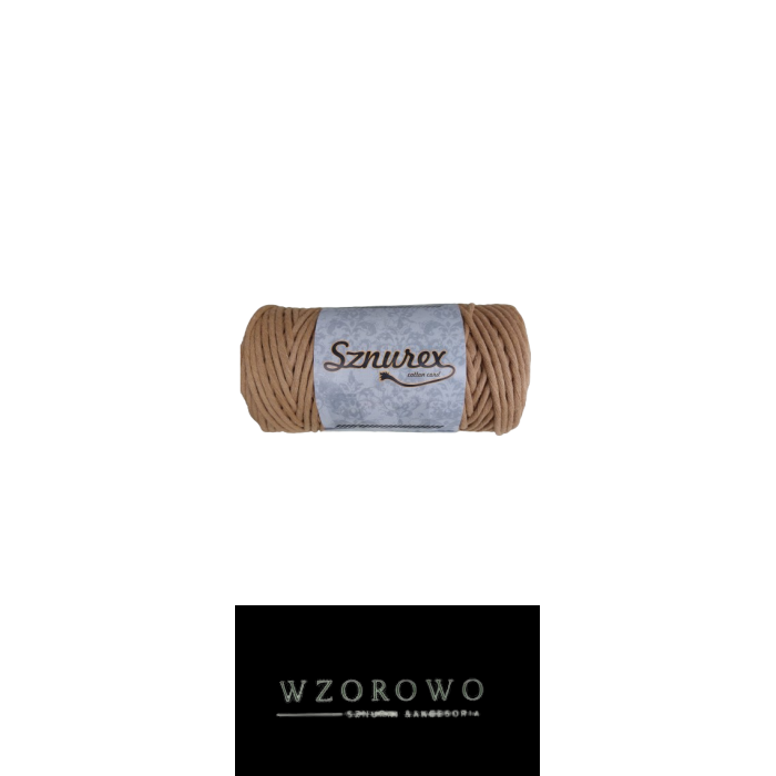 SZNUREK BAWELNIANY SKRĘCONY 3MM WHISKY